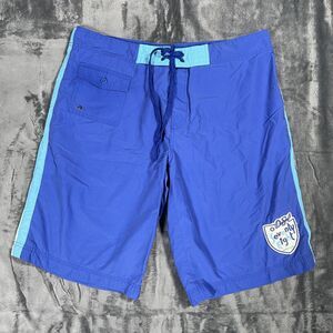 Diesel Board Shorts Mens L Blue Colorblock Swim Trunks Lined Pockets Drawstring